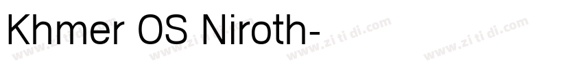 Khmer OS Niroth字体转换